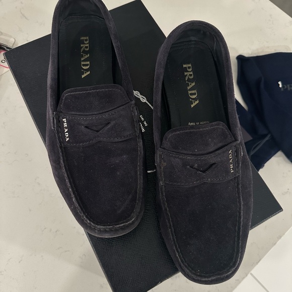 AUTHENTIC PRADA suede moccasins - Picture 1 of 6
